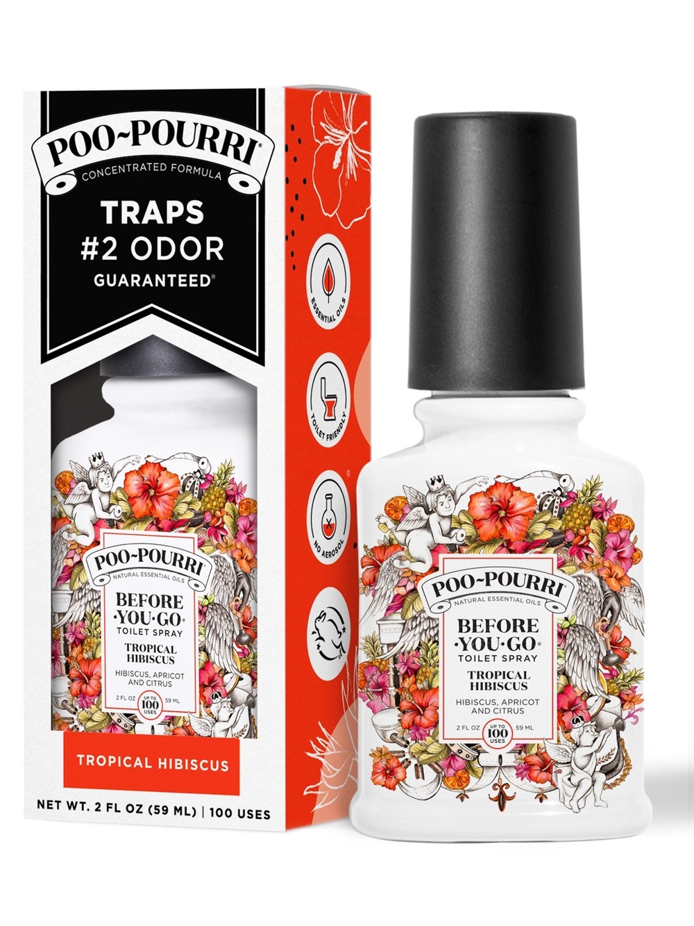 Hibiscus + Apricot + Citrus Tropical Hibiscus Bathroom Room Spay